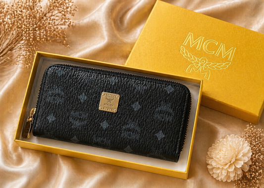 The Milan Gold Zip Wallet (MCM)